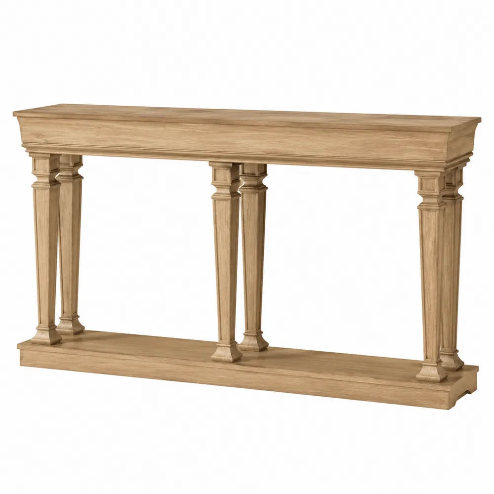 Consolle in legno di rovere naturale 150x40x90 cm