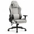 Sedia in tessuto grigio con braccioli regolabili