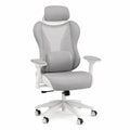 Sedia da ufficio ergonomica in plastica grigia
