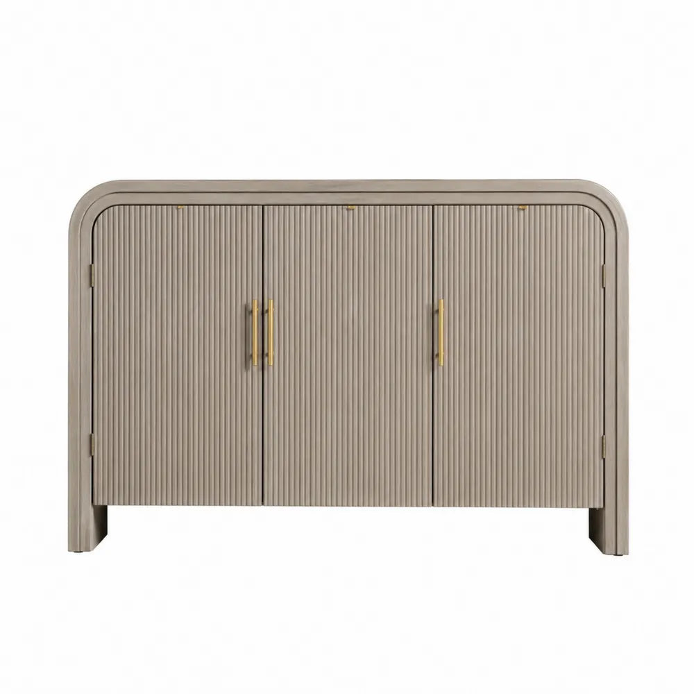 Credenza in legno con 3 ante beige