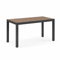 Tavolo da pranzo rettangolare in legno composito e metallo 160x90x75 cm marrone/nero