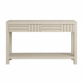 Consolle in legno MDF con cassetti e ripiano beige 120x40x80 cm